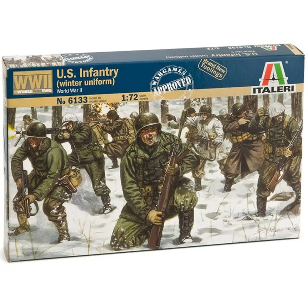 Italeri 1/72 U.S. Infanterie WWII. Winteruniform - Soldatenfiguren Modellbausatz