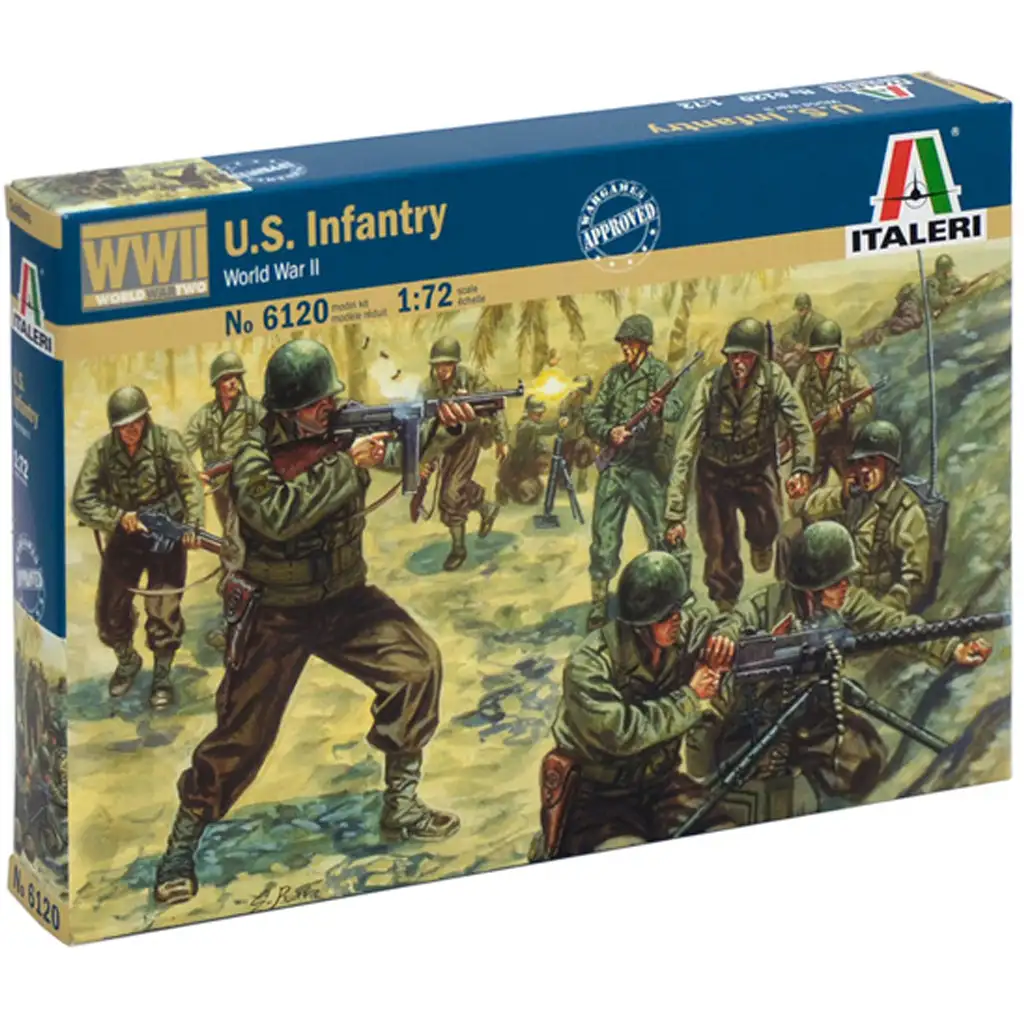 Italeri 1/72 U.S. Infanterie WWII. amerikanische Soldaten Figurenbausatz