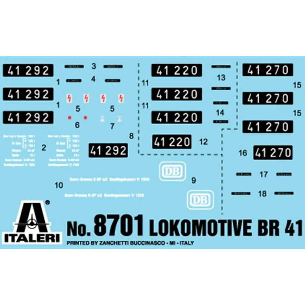 Italeri 1/87 BR 41 Lokomotive Dampflokomotive Zugmodellbausatz kép 2