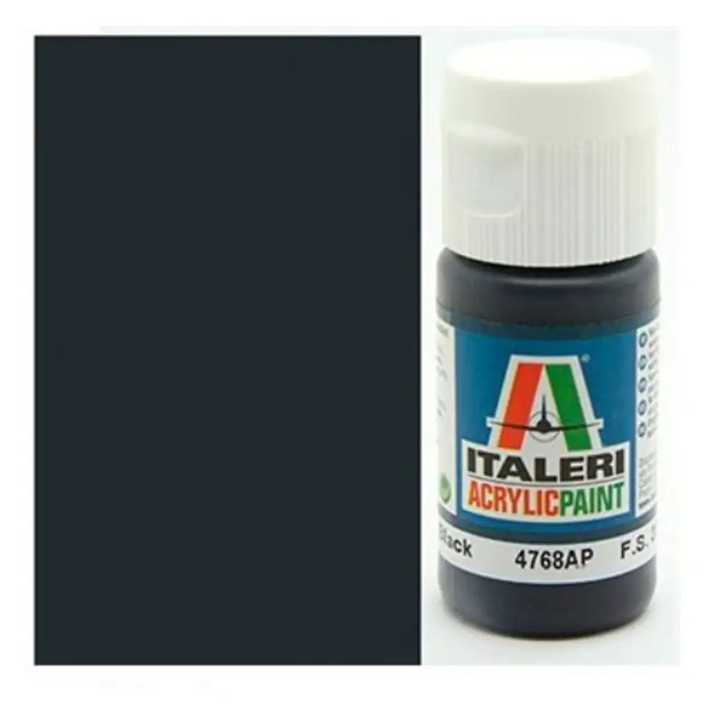 Italeri Flat Black (4768AP) - Matt schwarze Modellbaufarbe 20ml
