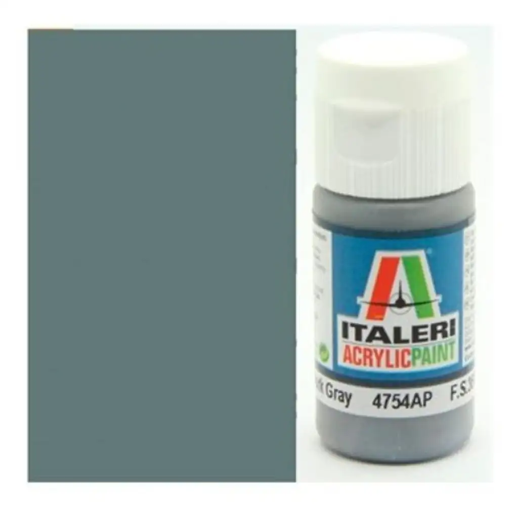 Italeri Flat Dark Gray (4754AP) - Matt Dunkelgrau Modellfarbe 20ml