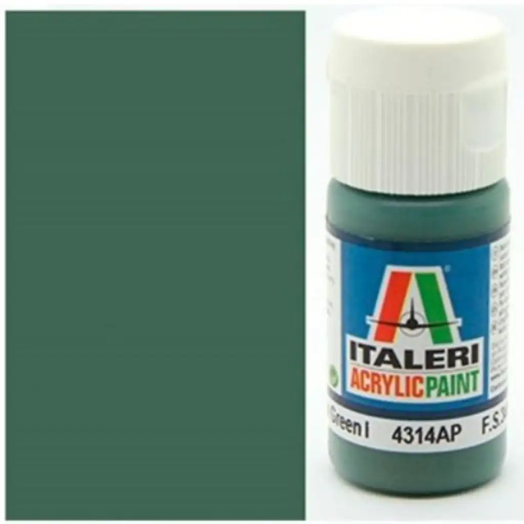 Italeri Flat Medium Green (4314AP) - Matt Mittelgrün Modellbaufarbe 20ml