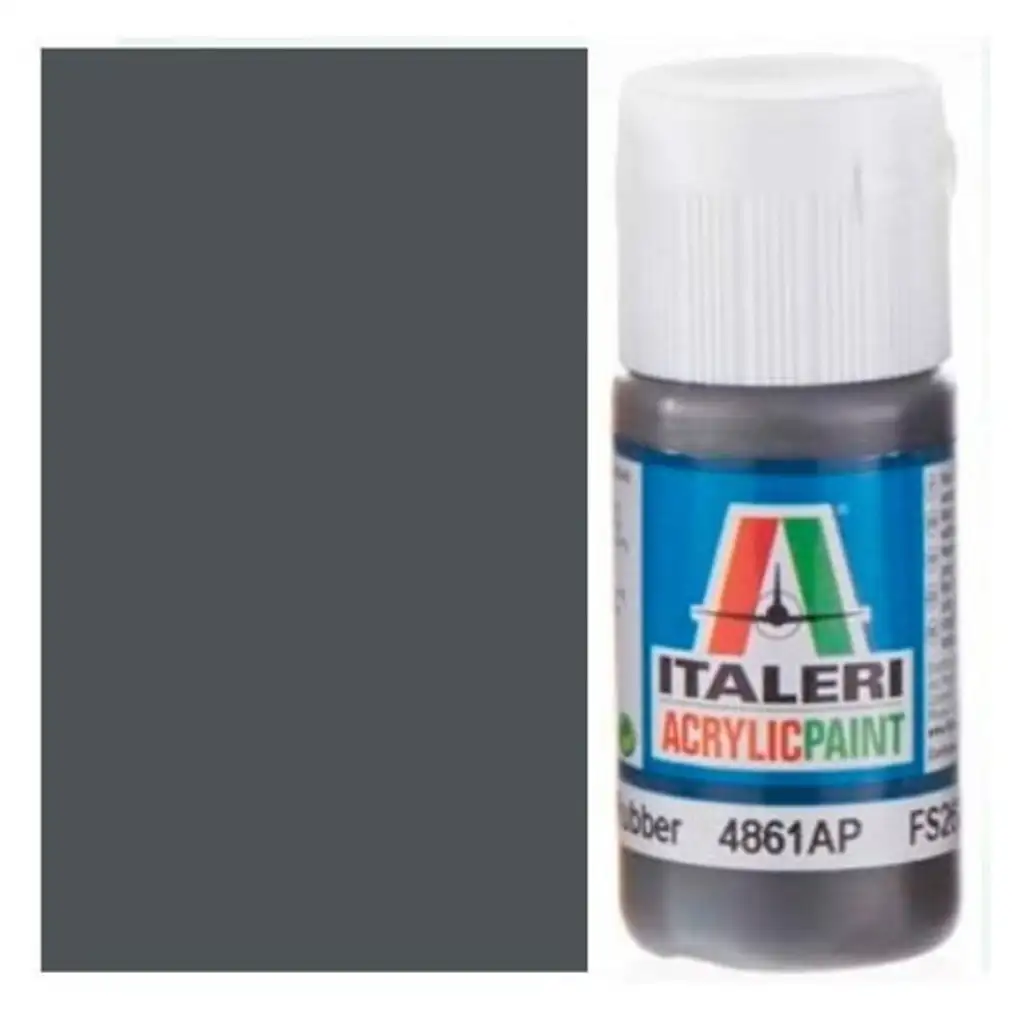 Italeri Flat Rubber (4861AP) - Mattgummifarbene Modellfarbe 20ml