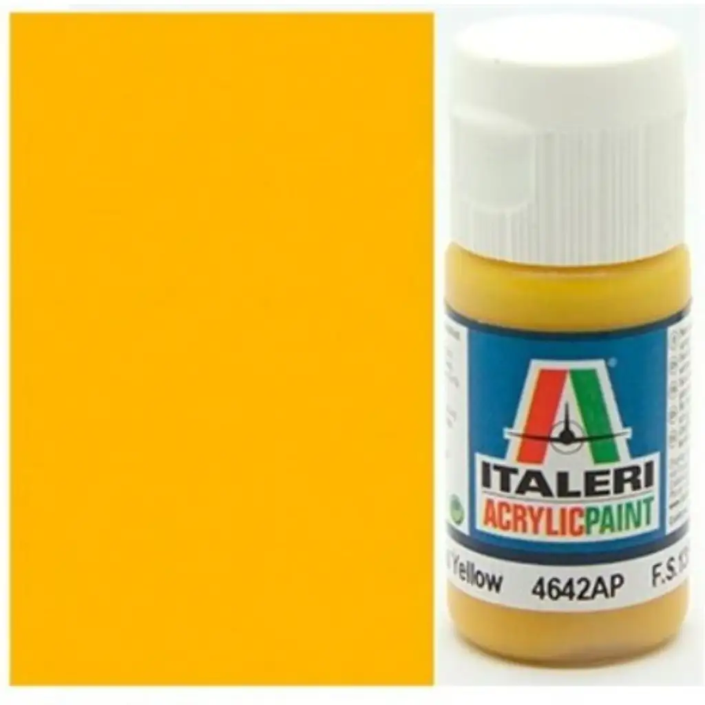 Italeri Glänzend Gelb (4642AP) - Glänzende gelbe Modellbaufarbe 20ml