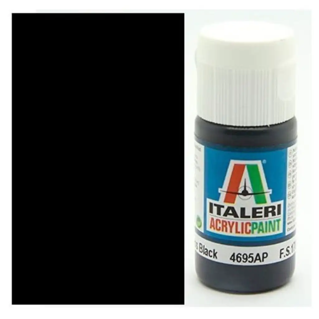 Italeri Gloss Black (4695AP) - Glänzend schwarze Modellbaufarbe 20ml kép 1
