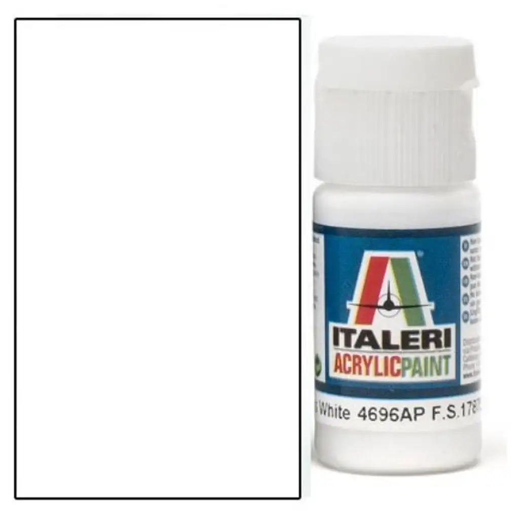 Italeri Gloss White (4696AP) - Glänzend weiße Modellbaufarbe 20ml