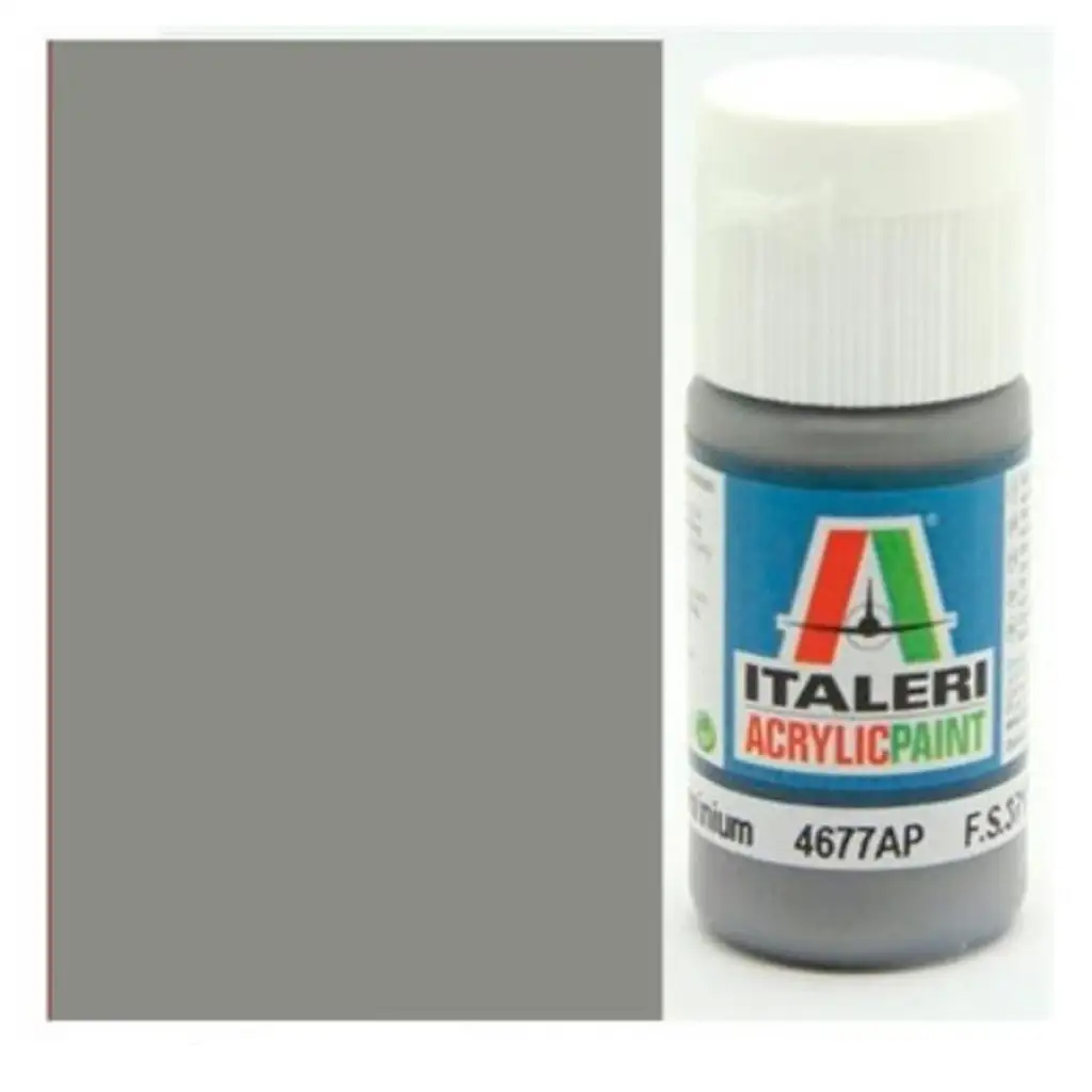 Italeri Metal Flat Aluminium (4677AP) - Metall matt silber Modellbaufarbe 20ml