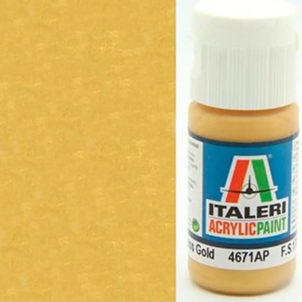 Italeri Metal Gloss Gold (4671AP) - Metall glänzende Gold Modellfarbe 20ml kép 2