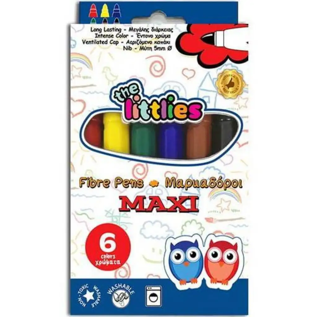 Jumbo-Filzstift-Set, 6 Stück, farbig