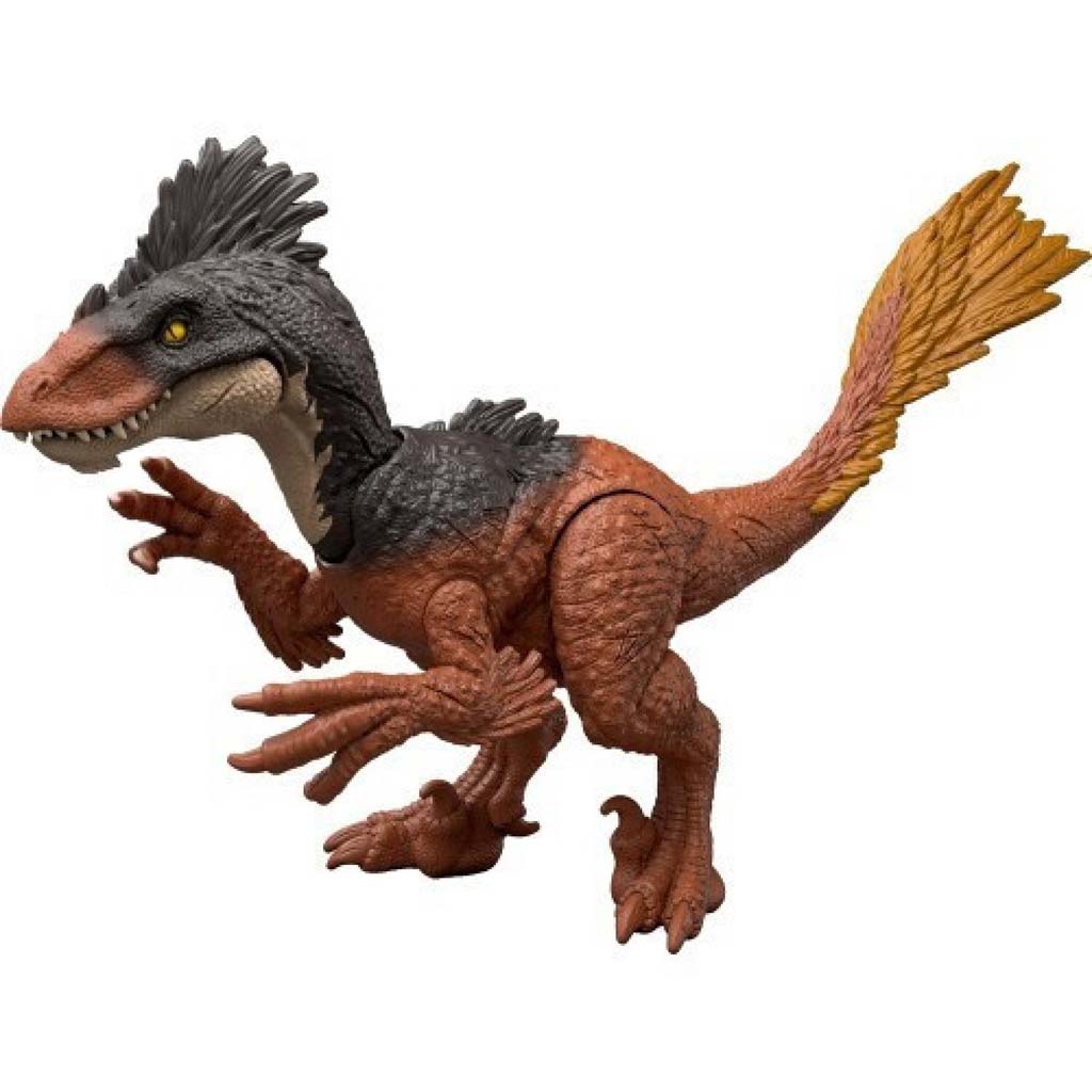 Jurassic World: Wiedergeburt Strike Attack Achillobator angreifende Dinosaurier-Figur – Mattel kép 2
