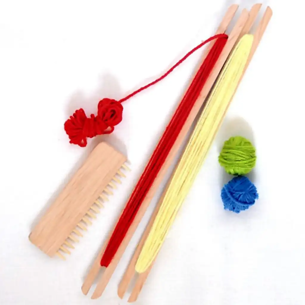 Handwebset aus Holz kép 2