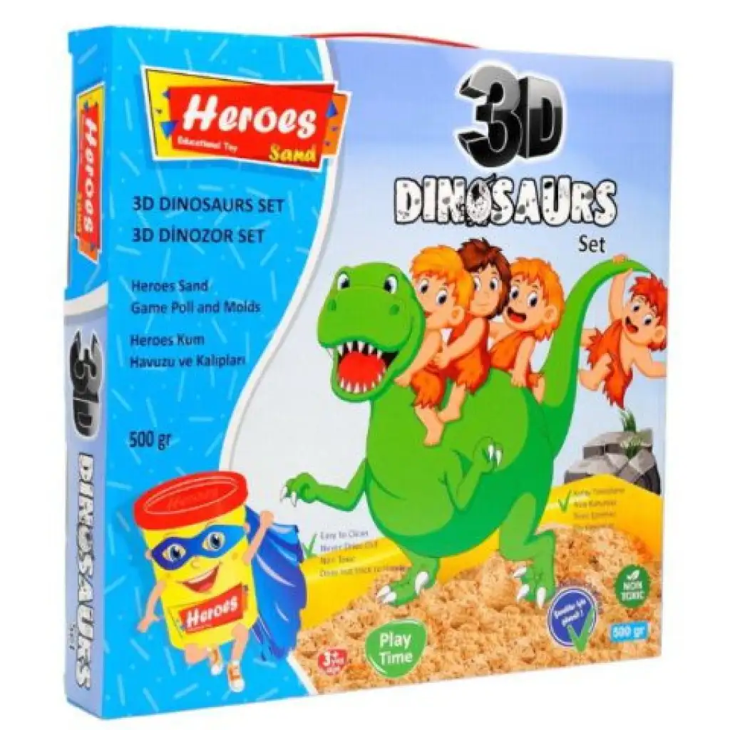 Kinetic Sand: Helden-Dinos oder Pony-Sandknetset mit Zubehör, 500g kép 1