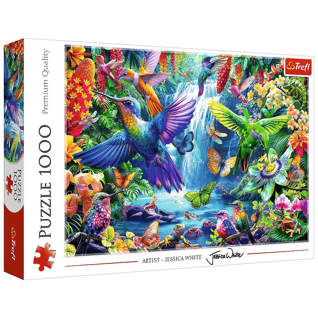 Kolibris im Dschungel 1000-teiliges Puzzle – Trefl kép 1