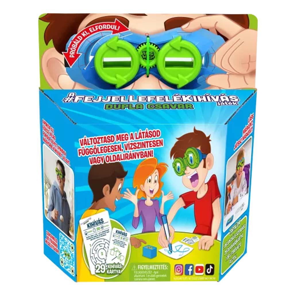 Kopf-über-Herausforderung Gesellschaftsspiel – Doppelte Verdrehung