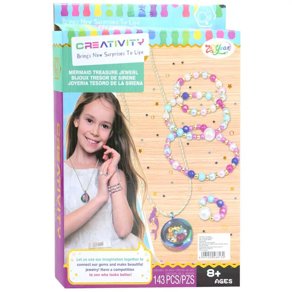 Kreativität: 143-teiliges Schmuckherstellungsset mit bunten Perlen