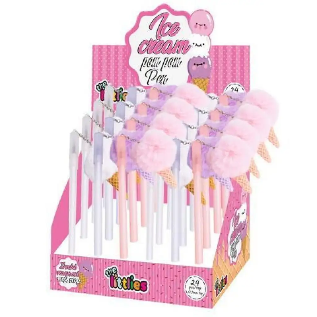 Kugelschreiber mit Eispompon-Anhänger in verschiedenen Ausführungen kép 2