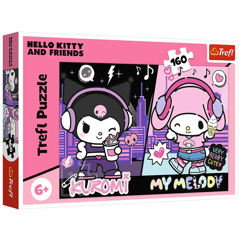 Kuromi und My Melody Stadt-Rhythmus 160-teiliges Puzzle – Trefl kép 1