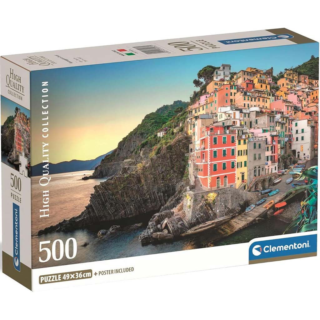 Küste von Riomaggiore HQC 500-Teile Compact Puzzle - Clementoni