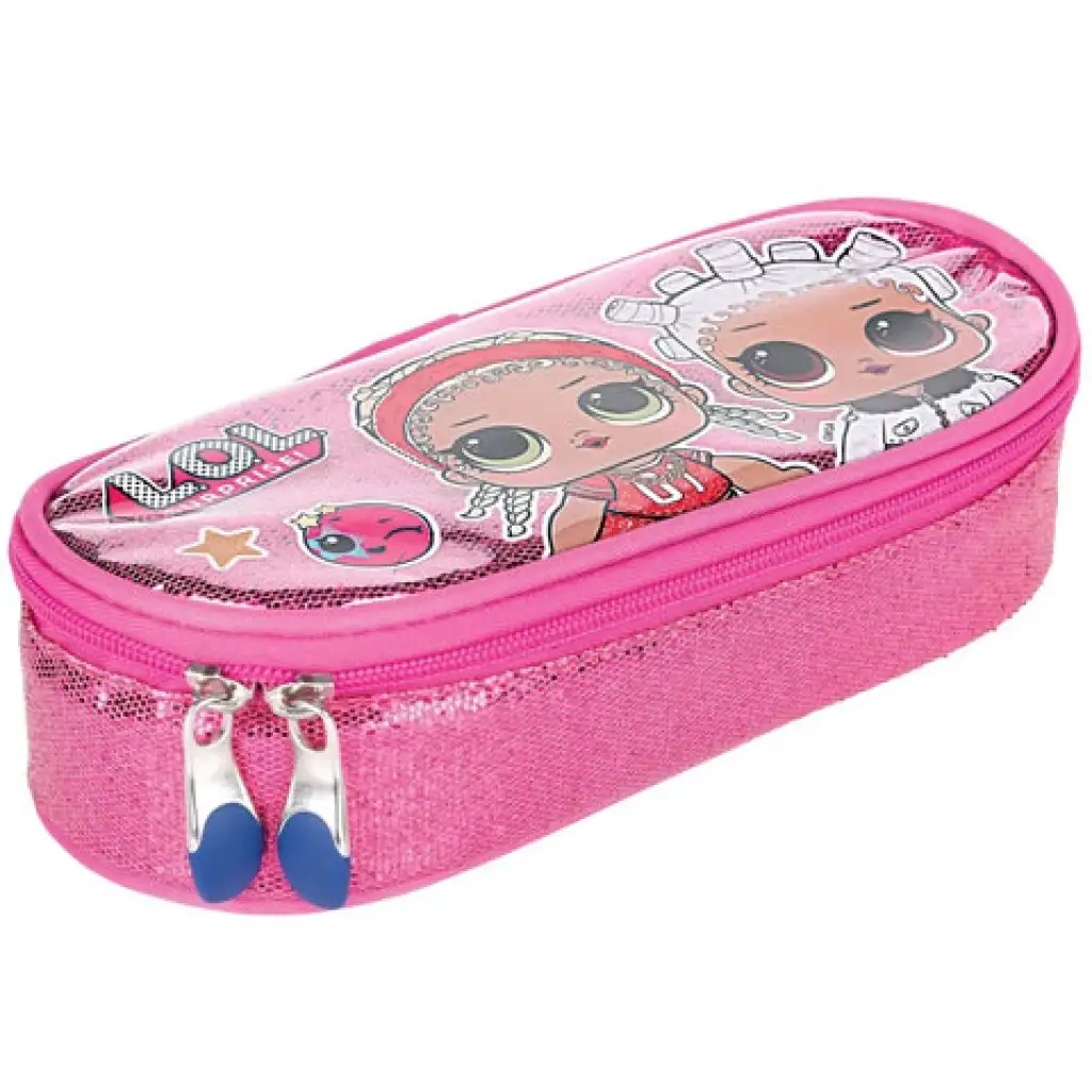 L.O.L. Surprise ovales pinkes Federmäppchen 4,5x22,5x10cm