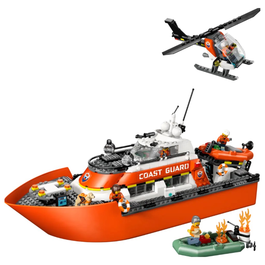 LEGO® City: Küstenwache Rettungsboot und Hubschrauber (60504) kép 3