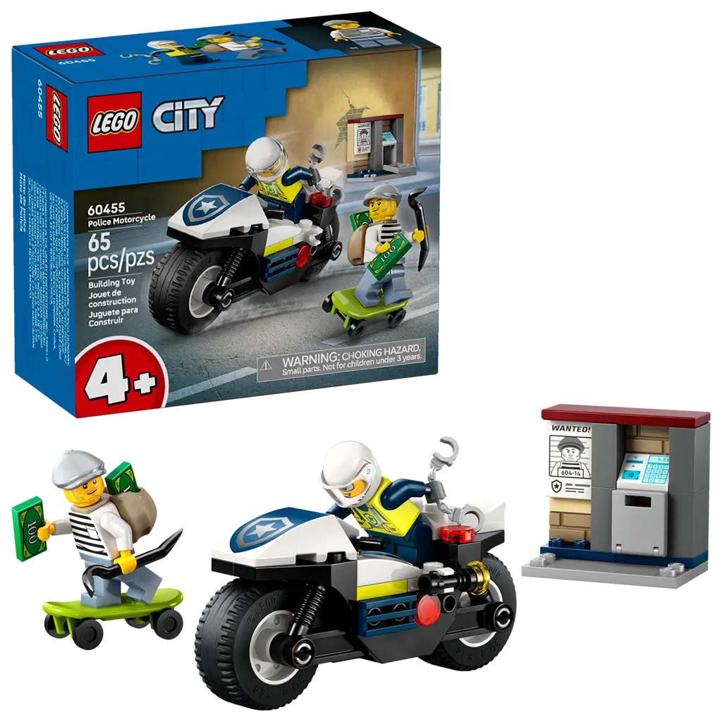 LEGO® City: Verfolgung mit dem Polizeimotorrad (60455)