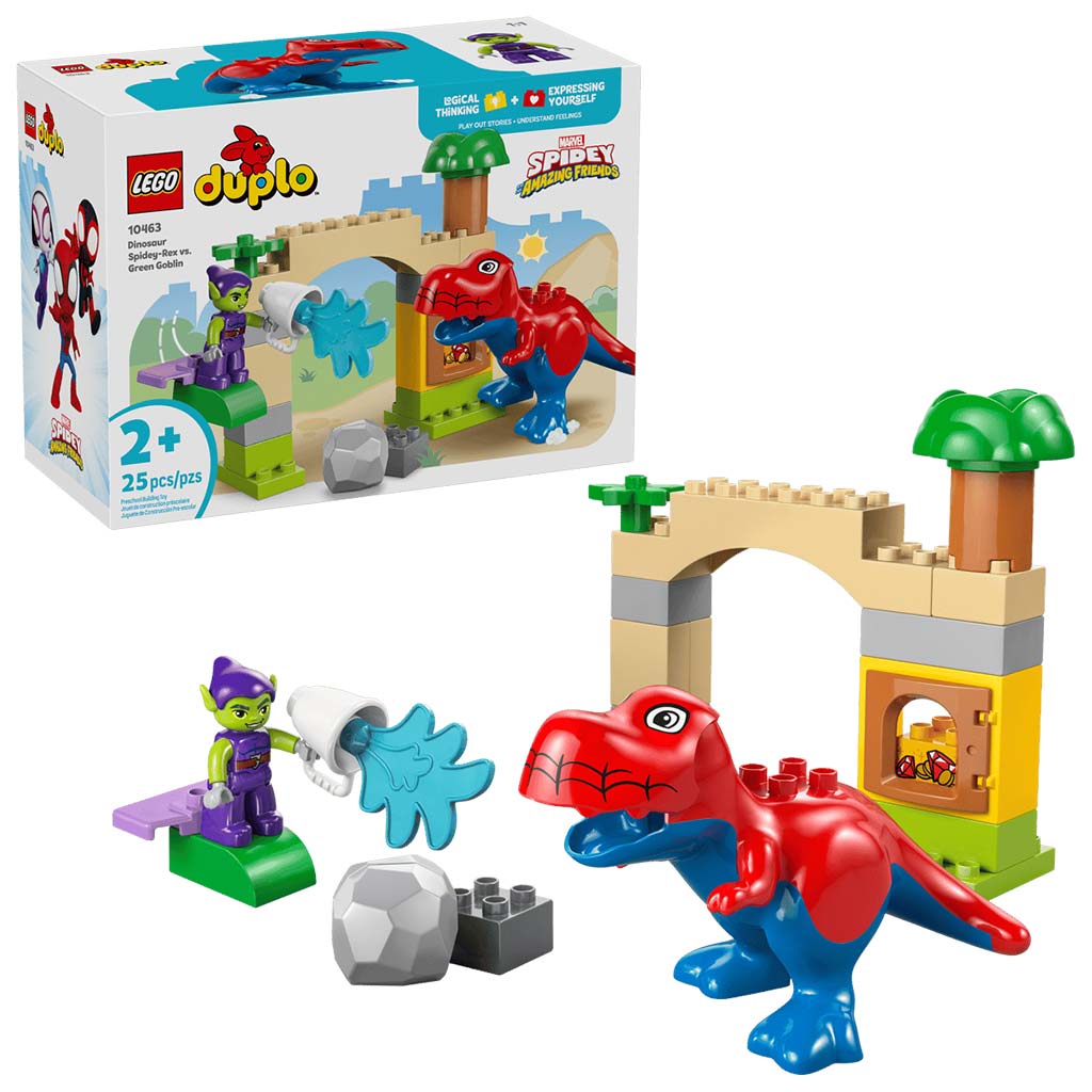 LEGO® DUPLO®: Dinosaurier Spidey-Rex vs. Grüner Kobold (10463)