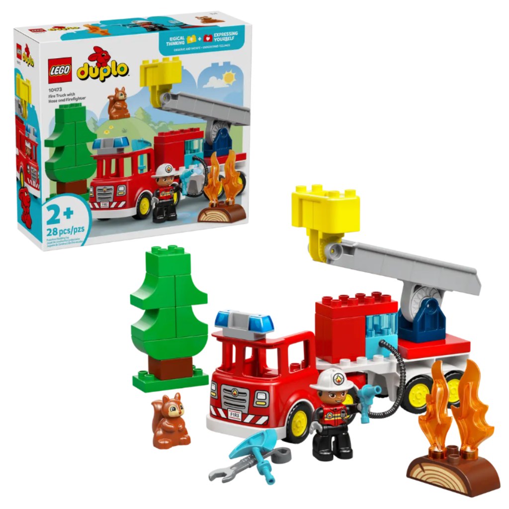 LEGO® DUPLO®: Feuerwehrauto mit Schlauch und Feuerwehrmann (10473) kép 1