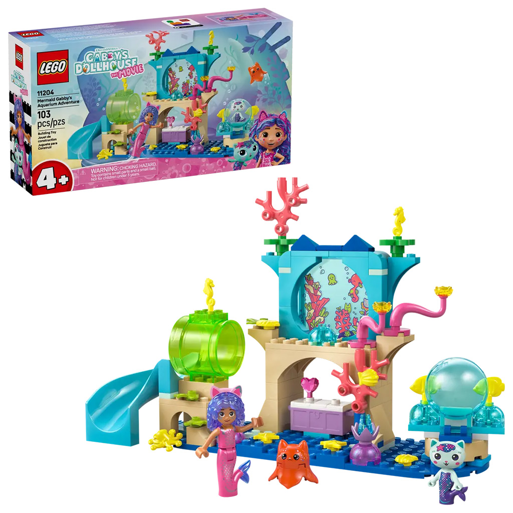 LEGO® Gabbys Puppenhaus: Gabbys Meerjungfrau-Abenteuer in der Unterwasserwelt (11204)