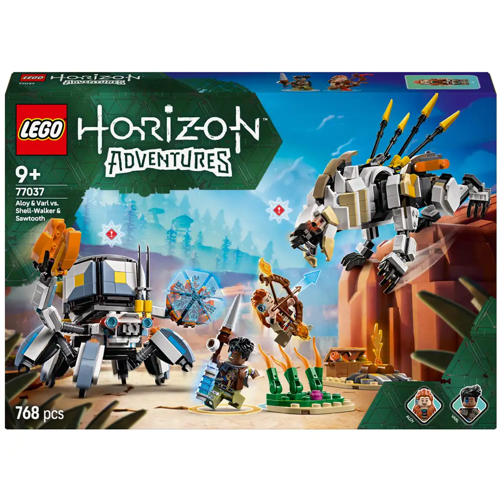 LEGO® Horizon™ Abenteuer: Aloy und Varl gegen den Panzerbrecher und den Sägezahn (77037)