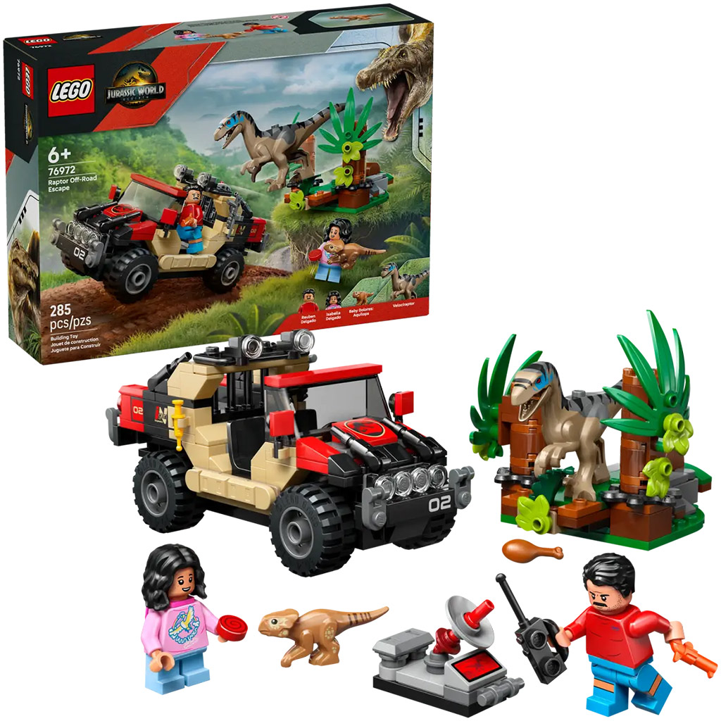 LEGO® Jurassic World: Geländewagen-Flucht vor dem Raptor (76972)