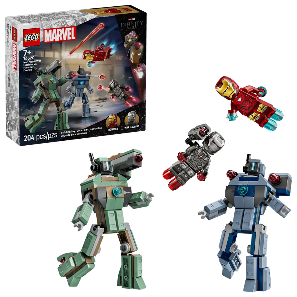 LEGO® Marvel: Iron Man und War Machine gegen Hammer-Drohnen (76320)