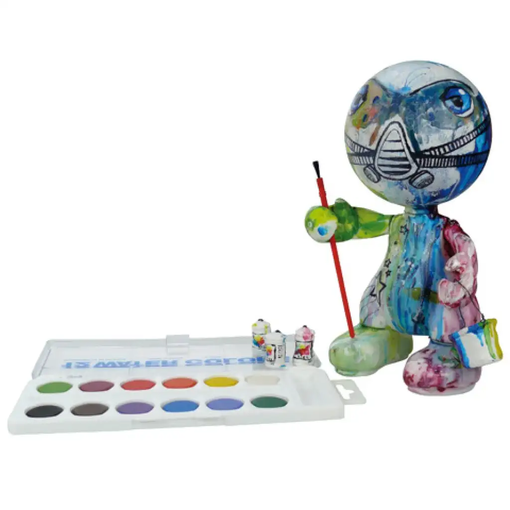 LENA: Empy ausmalbare sitzende Jungenfigur 18cm kép 2