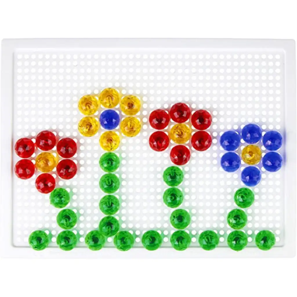 LENA: Mosaik Transparente Steckperlen Kreativ-Set 15mm 80 Stück kép 3