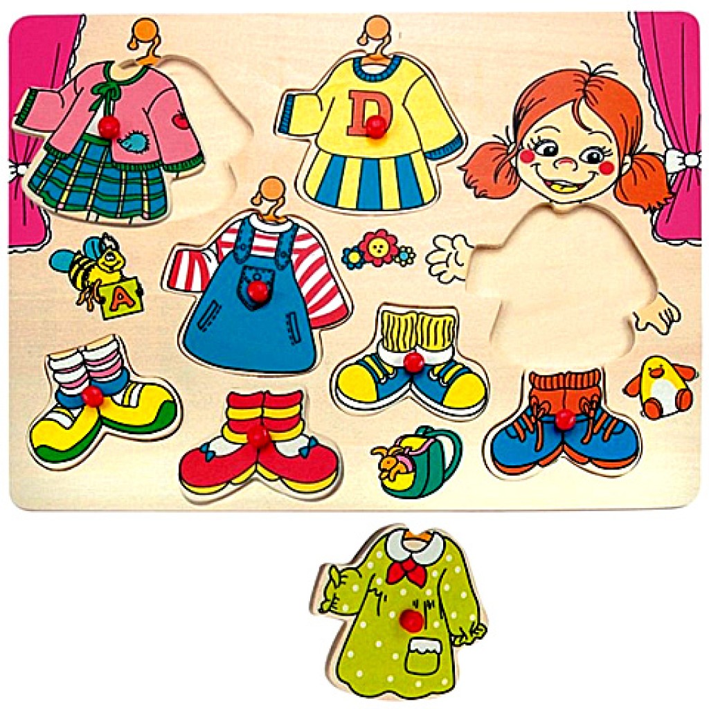 Mädchen Anziehpuzzle aus Holz