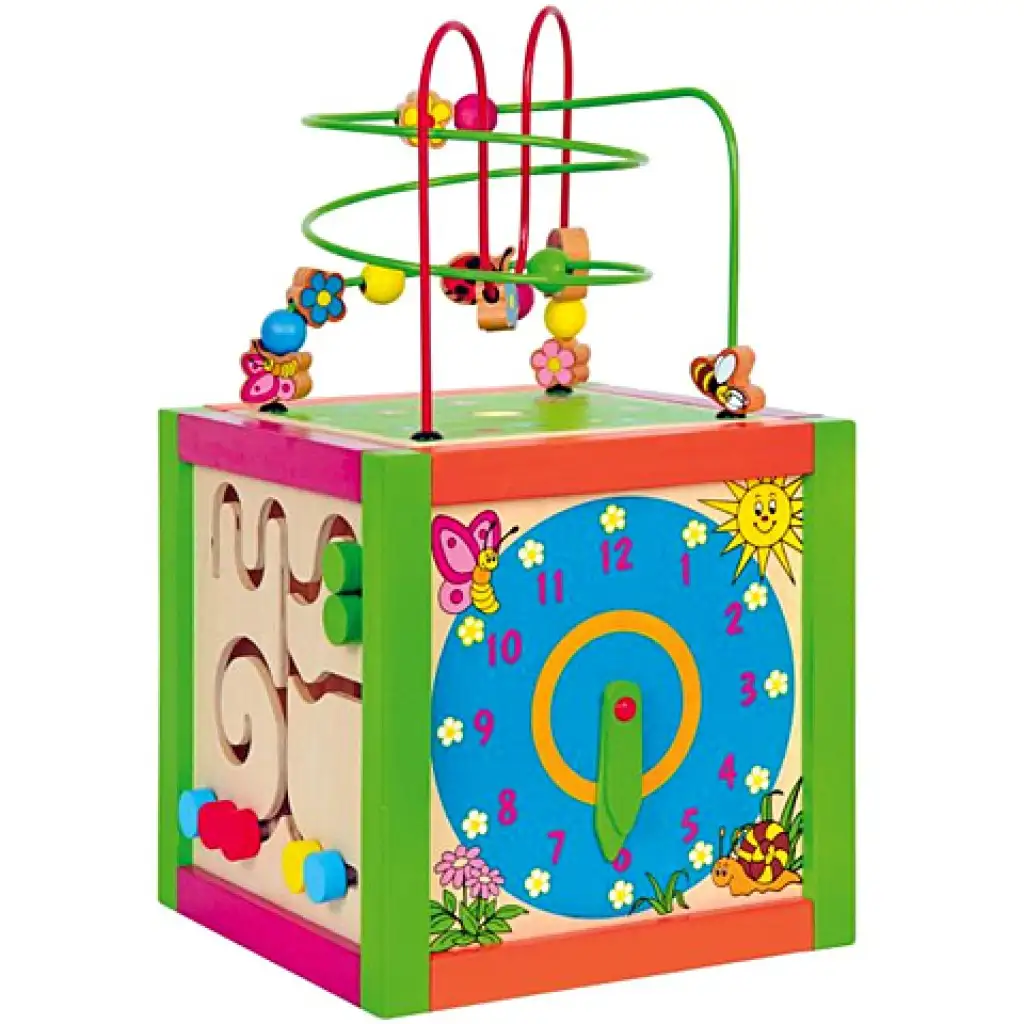 Lernwürfel mit Kugelbahn