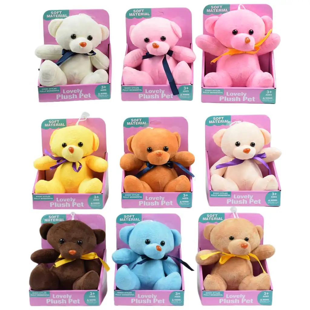 Liebenswerter, kuscheliger Plüschbär mit Saugnapf in verschiedenen Farben, 16 cm, 1 Stück. kép 2