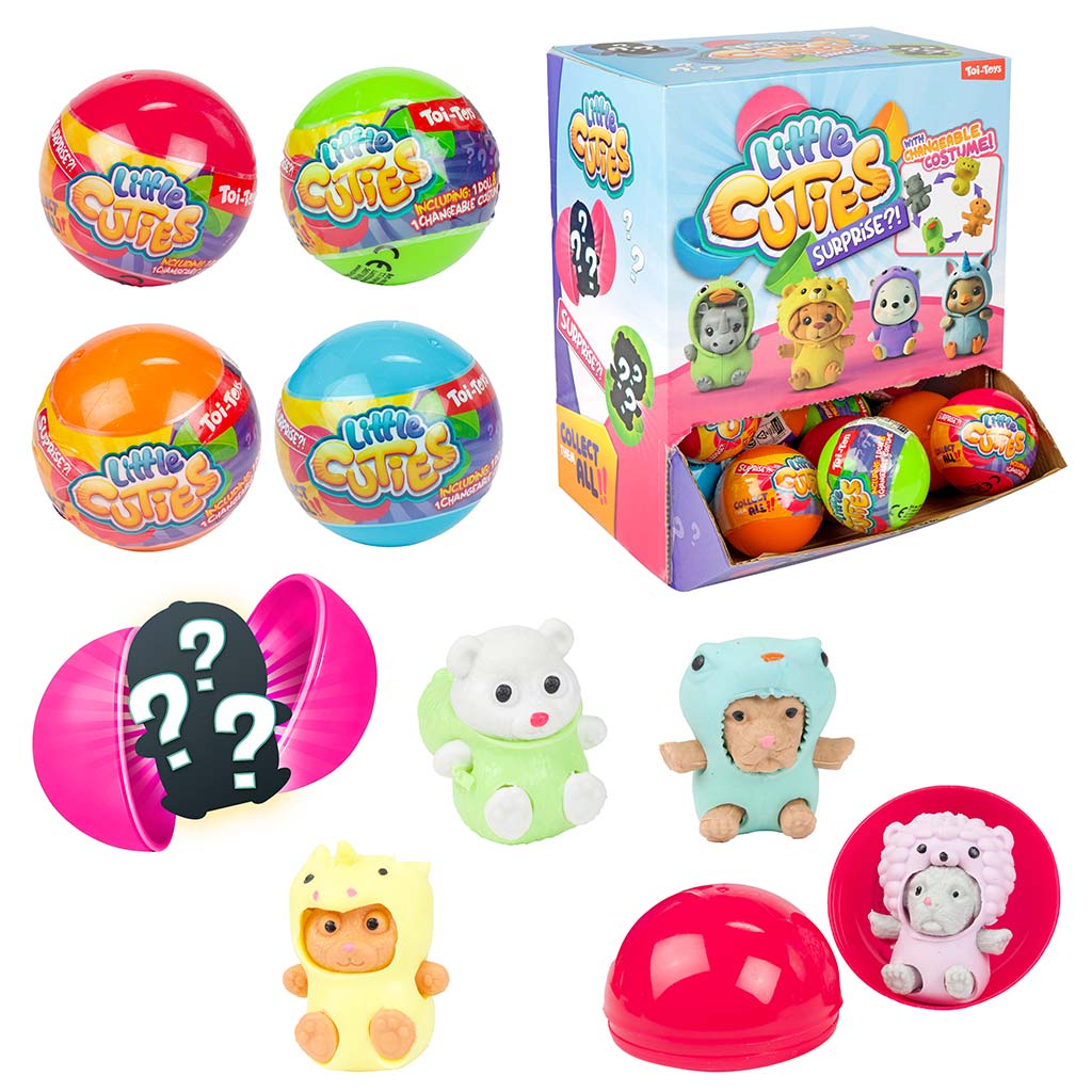 Little Cuties Überraschung: niedliche Tiere in einem kugelförmigen Aufbewahrungsbehälter