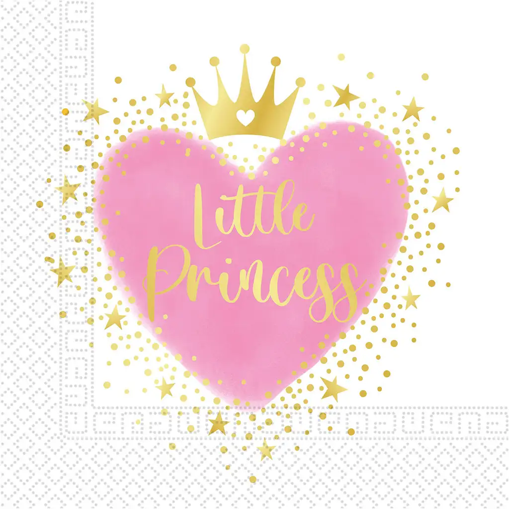 Little Princess Papierserviettenset – 2-lagig, 33x33 cm, 20 Stück