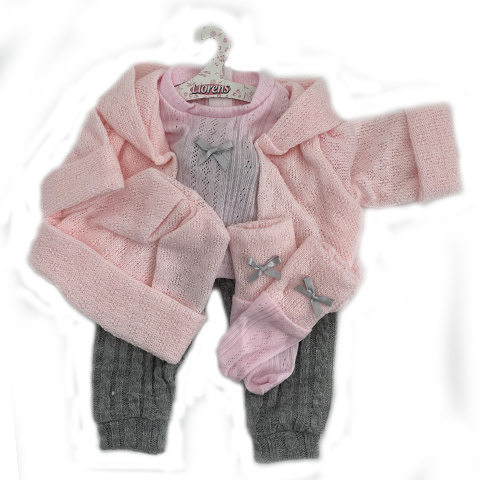 Llorens: Babyset mit Bären- und Hasen-Hose für 43 cm große Puppen kép 3