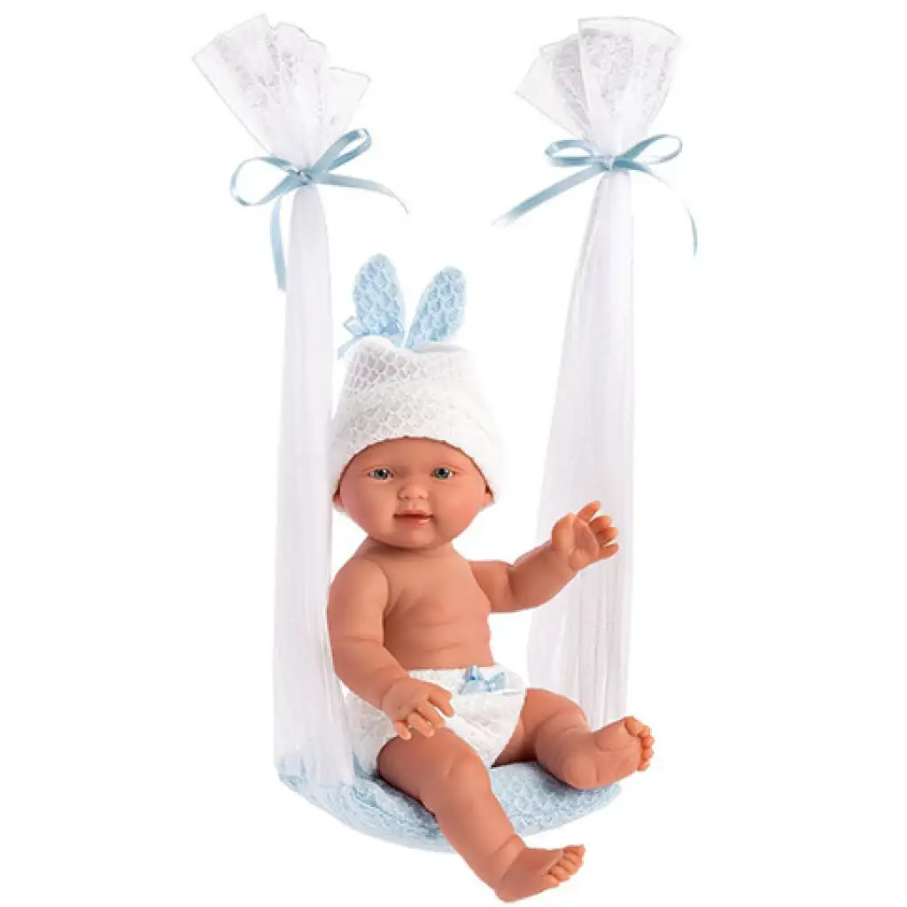 Llorens: Bebito 26cm großer Jungenpuppe mit Schaukel