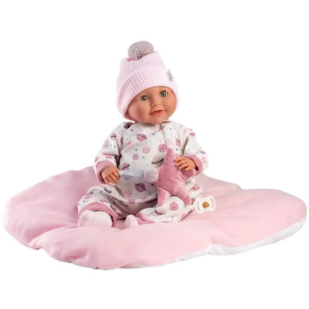 Llorens: Heidi 42cm weinende Puppe mit Schnuller und weichem Kissen