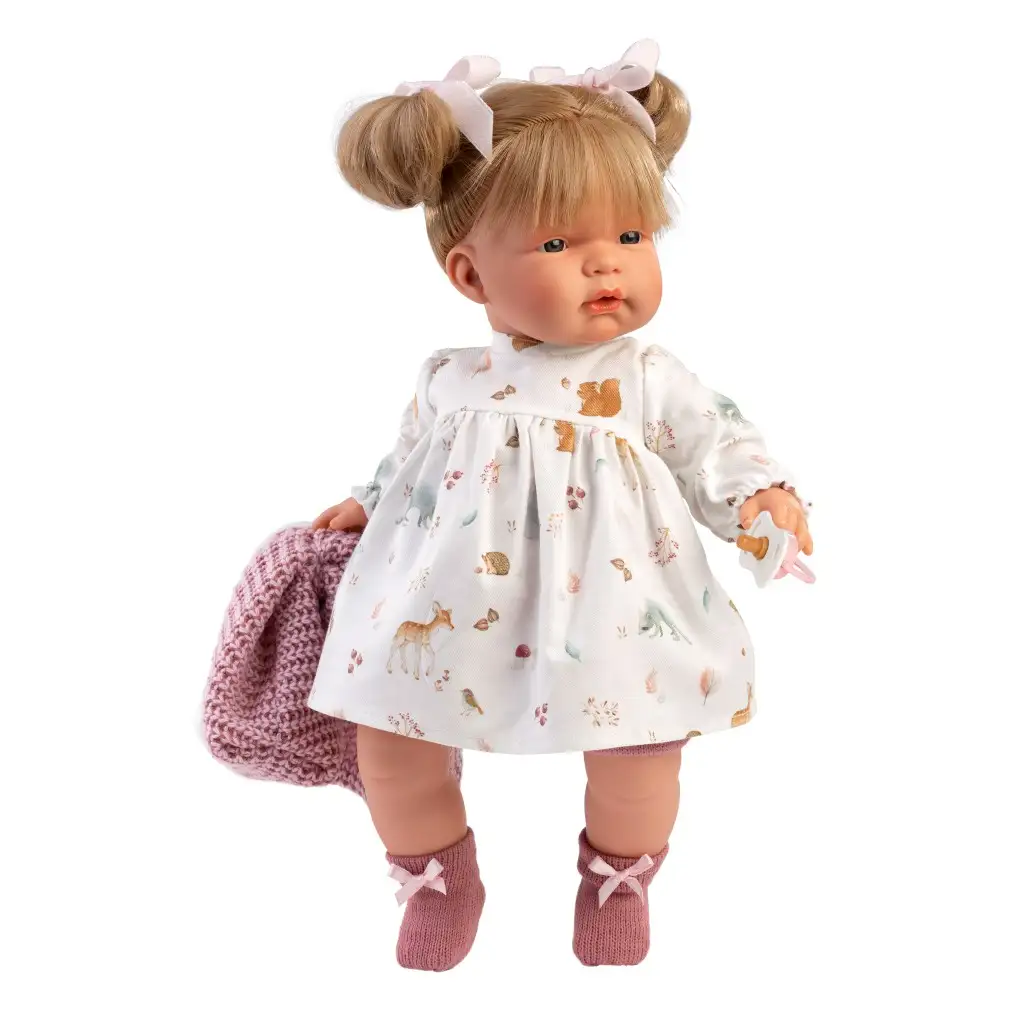 Llorens: Joelle 38 cm große Puppe mit Geräuschen im Rehkleid kép 2