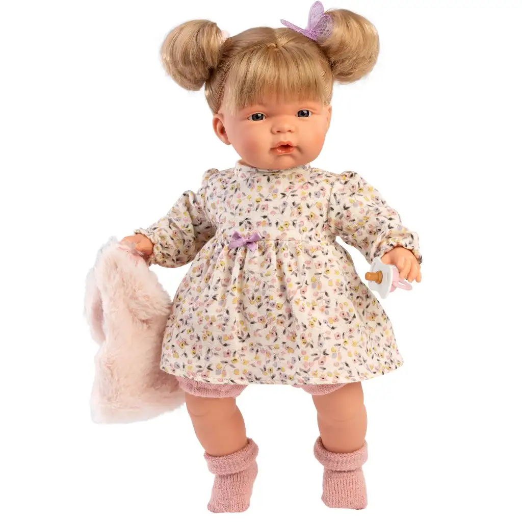 Llorens: Joelle 38 cm große Puppe mit Geräuschen und Fellweste kép 3