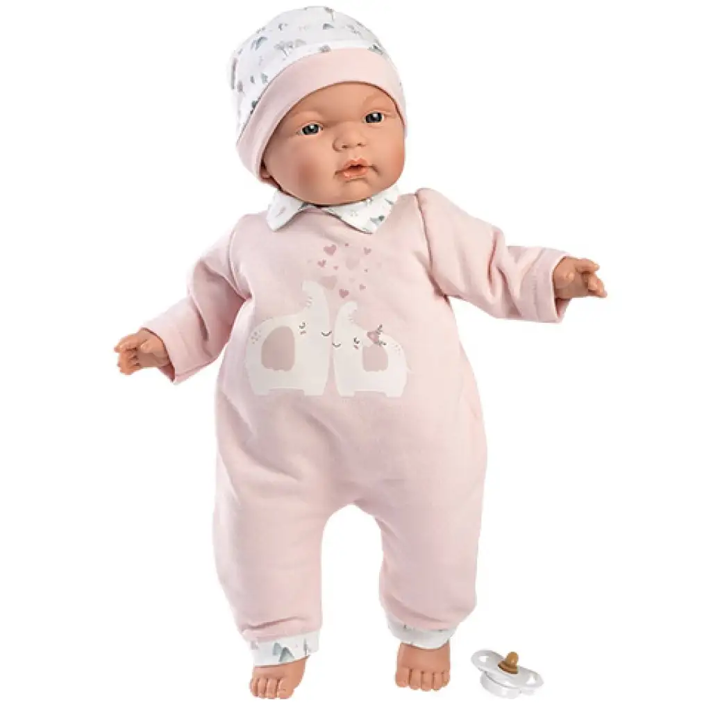Llorens: Joelle Puppe im Strampler mit Elefanten, 38 cm kép 2