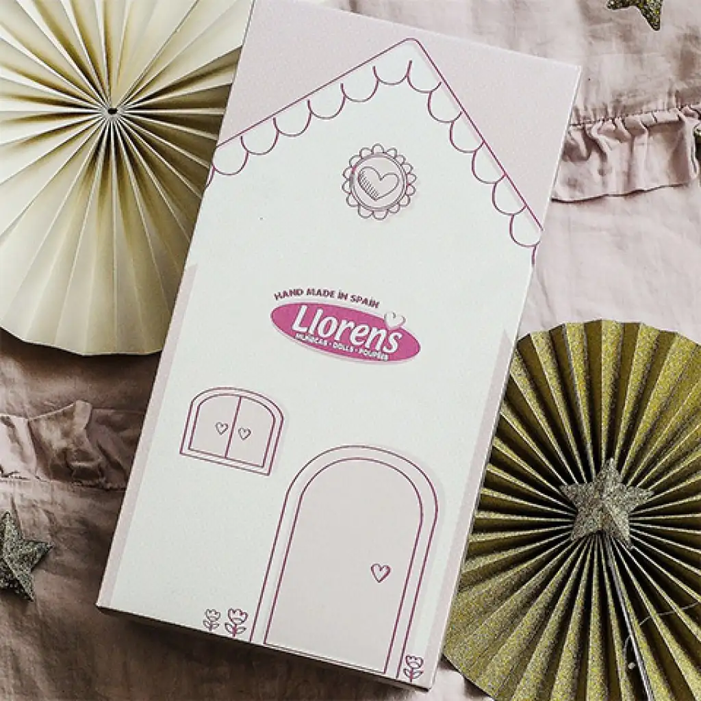 Llorens: Mimi 42 cm weinendes Mädchenpuppe in rosa Kleidung mit Wiege kép 2