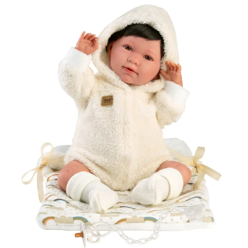 Llorens: Mimi Llorana 42 cm große Puppe mit Geräusch und Schlafsack kép 2