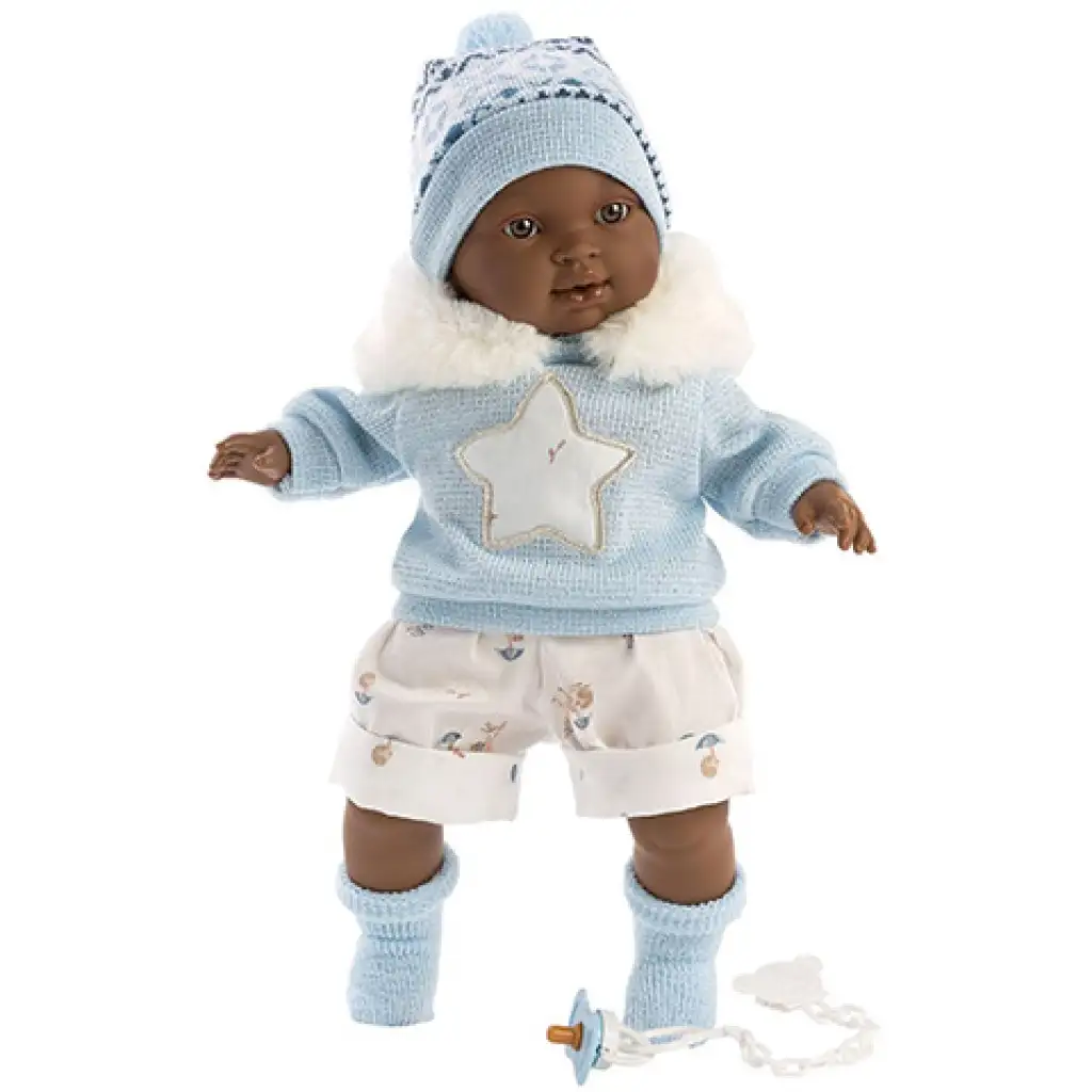 Llorens: Sirham 38 cm weinende Puppe in sternenbesetzter Kleidung