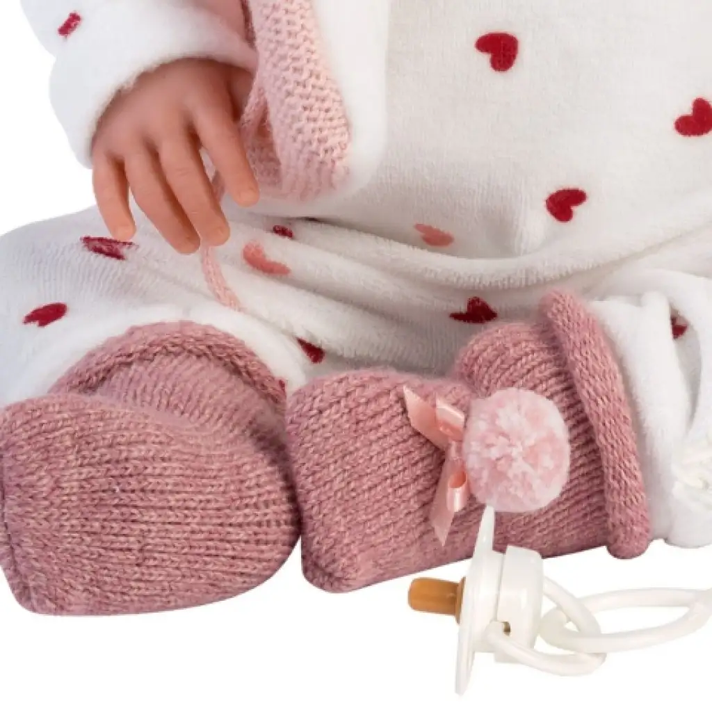 Llorens: Tina 44cm weinende Puppe in rosa Kapuzenweste kép 5