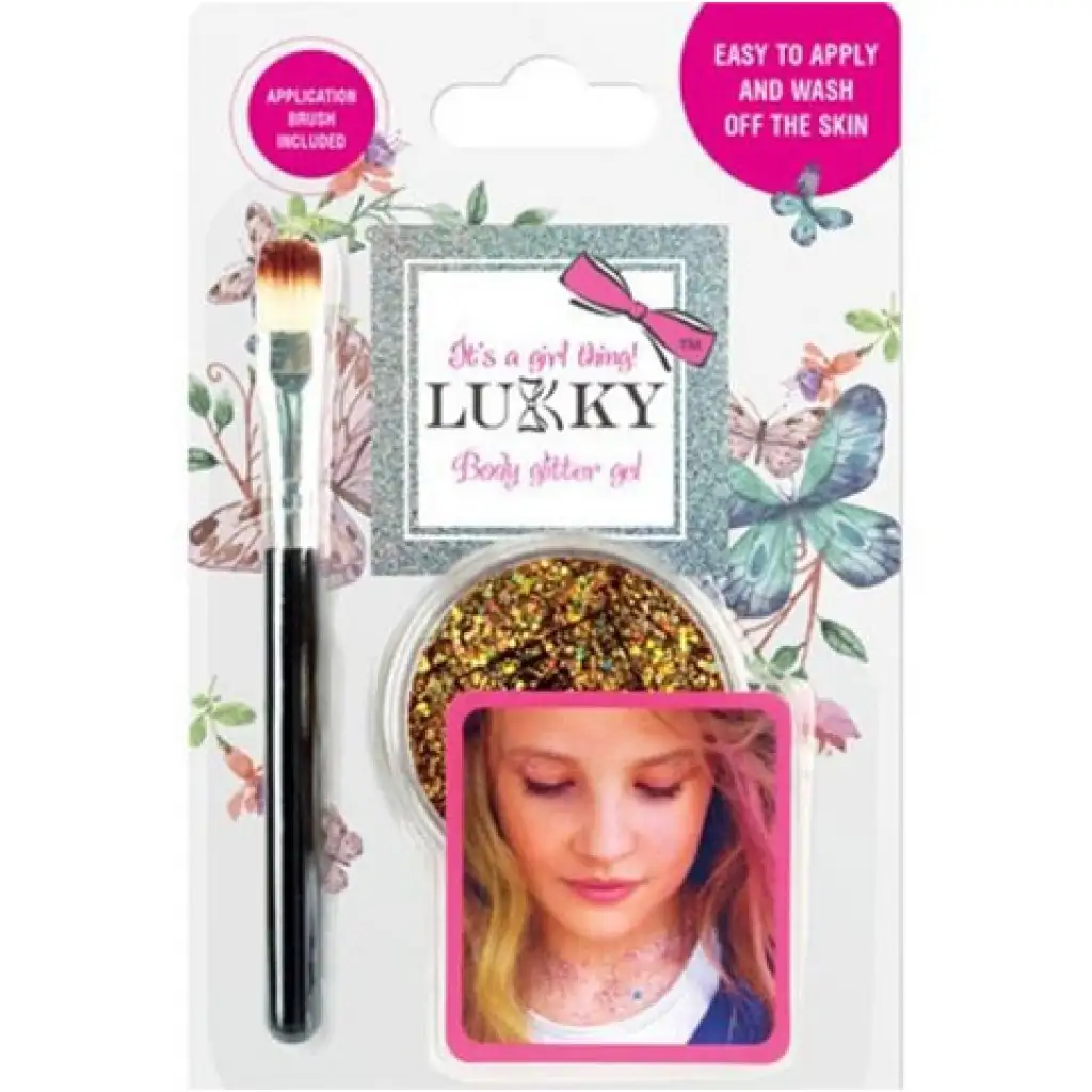 Lukky: Glitzerndes Gold-Körpergel kép 1