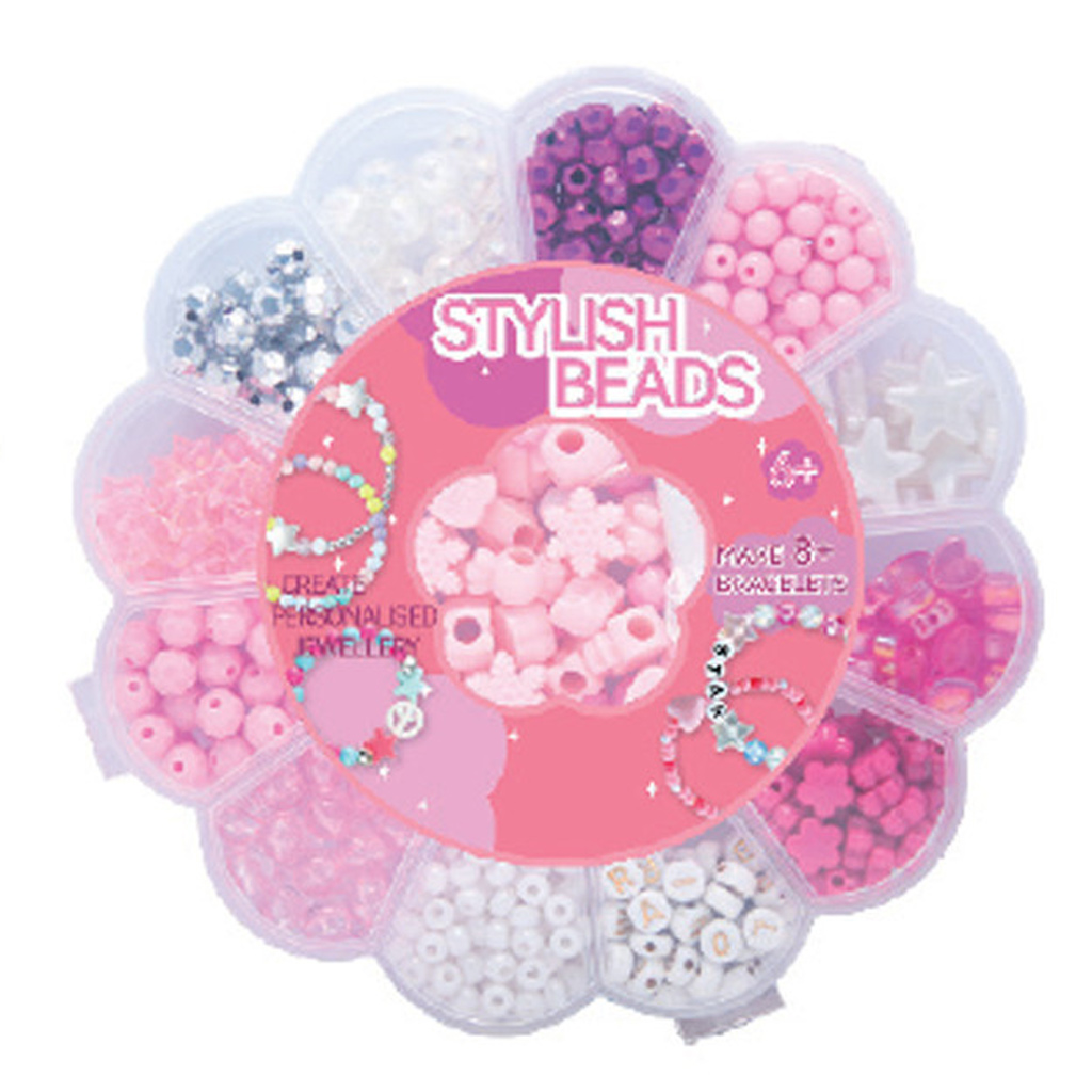 Luna: Auffädelbare Perlen in einer Blumen-Aufbewahrungsbox kép 2